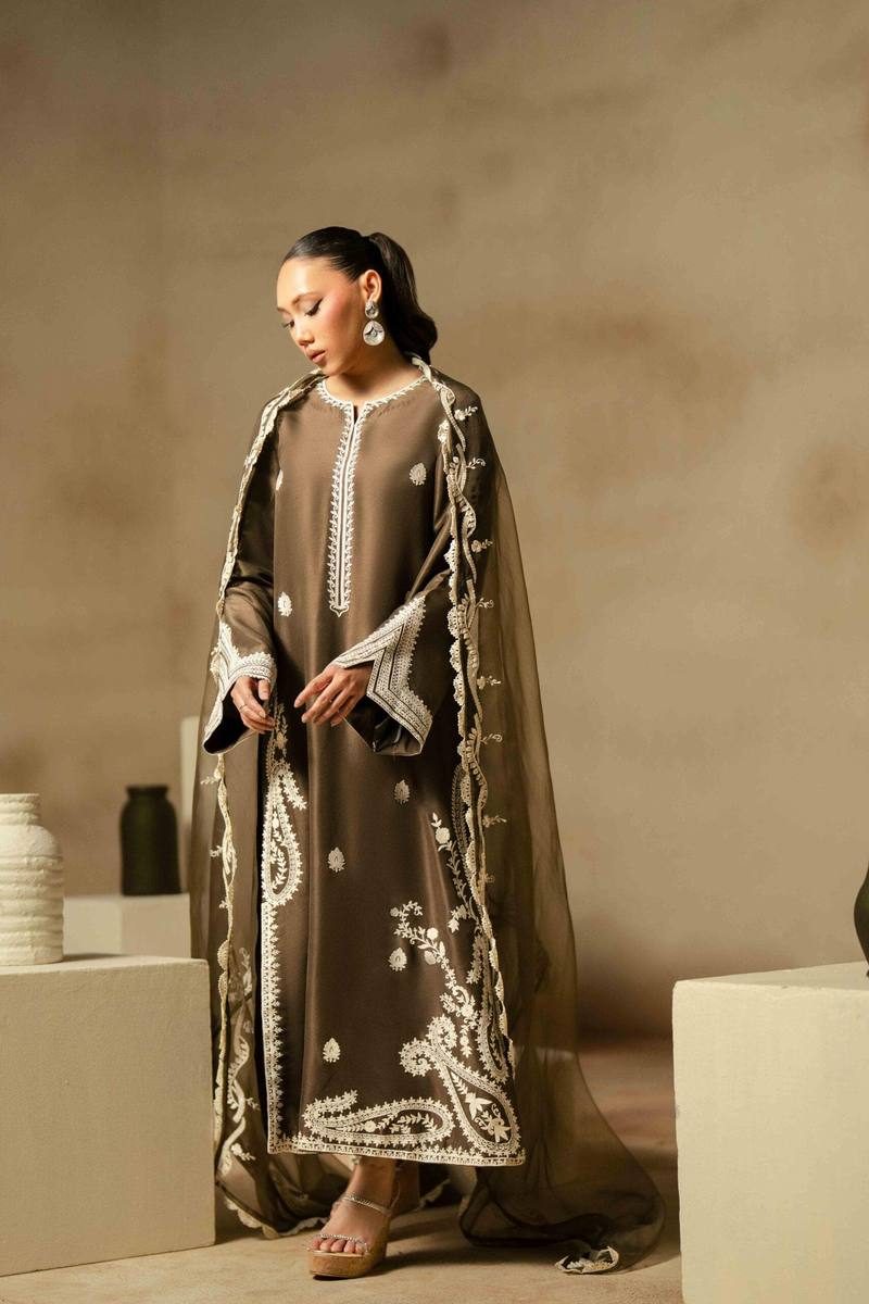 Rumi Edit — embroidered cotton satin set from Laskar Attire